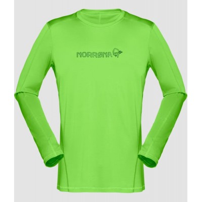 Norrona /29 Tech Long Sleeve Shirt Men Bamboo Green Mountain Pro Shop Val d'isère